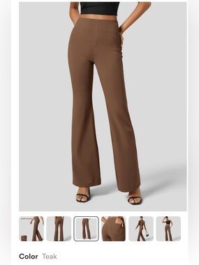 HALARA SculptFlex Brown High-Waist Leggings with Back Pocket